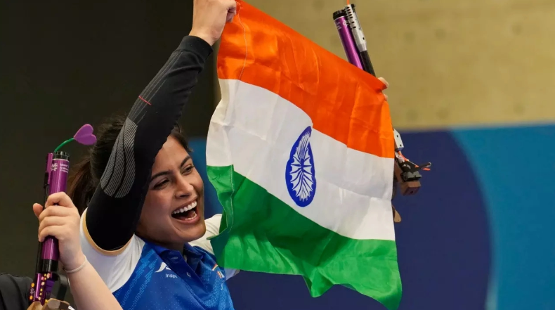 manu bhaker: double bronze medalist in paris 2024 olympic