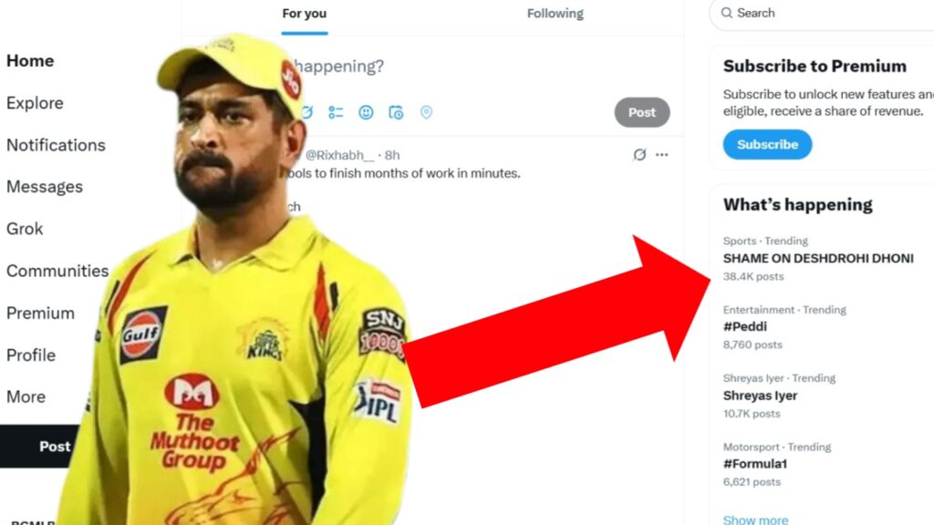 “SHAME ON DESHDROHI DHONI” – Trending No. 1 on X: But Why?