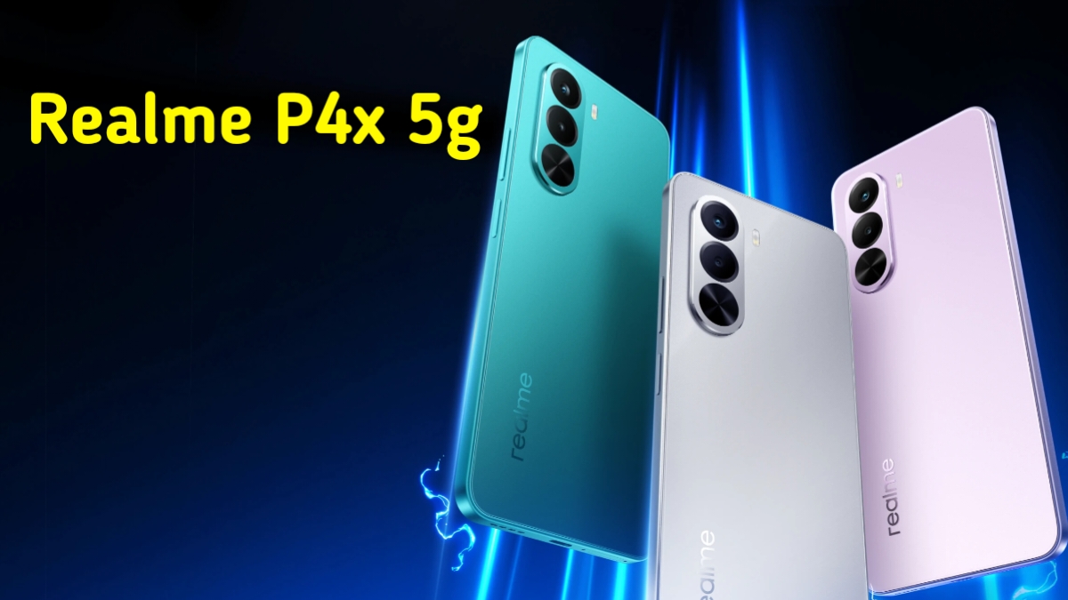 Realme P4x 5G smartphone with 6.72-inch 144Hz display, triple camera module and 7000mAh battery design preview, price