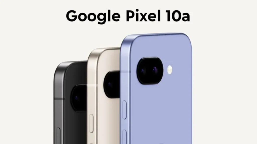 Google Pixel 10a smartphone with AMOLED display, Tensor G4 processor and dual rear camera