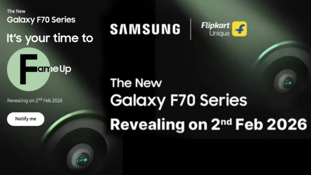 Samsung Galaxy F70 series launch teaser with AI camera and budget pricing