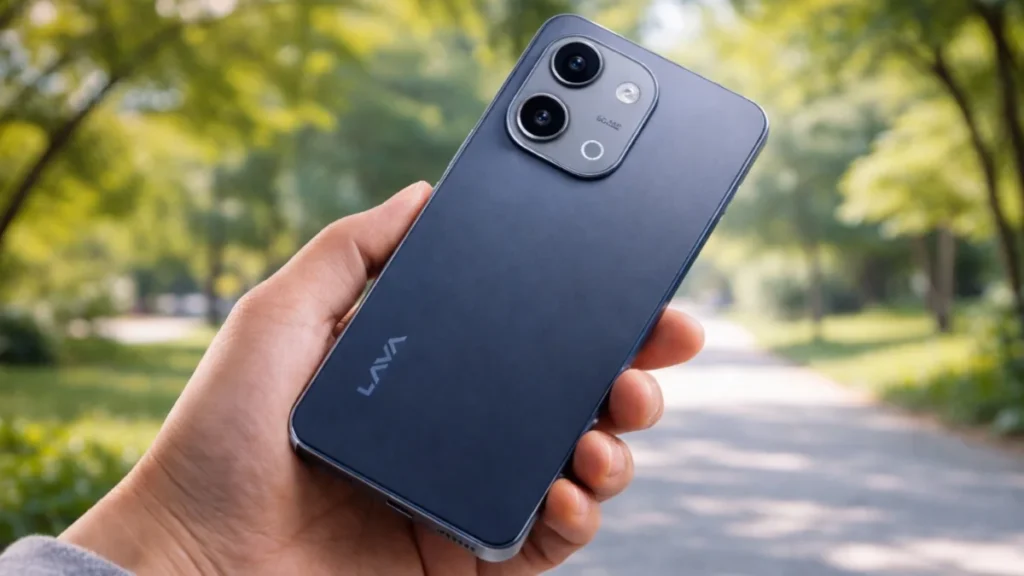 Lava Bold N2 Amazon teaser showing dual camera design and 13MP brand