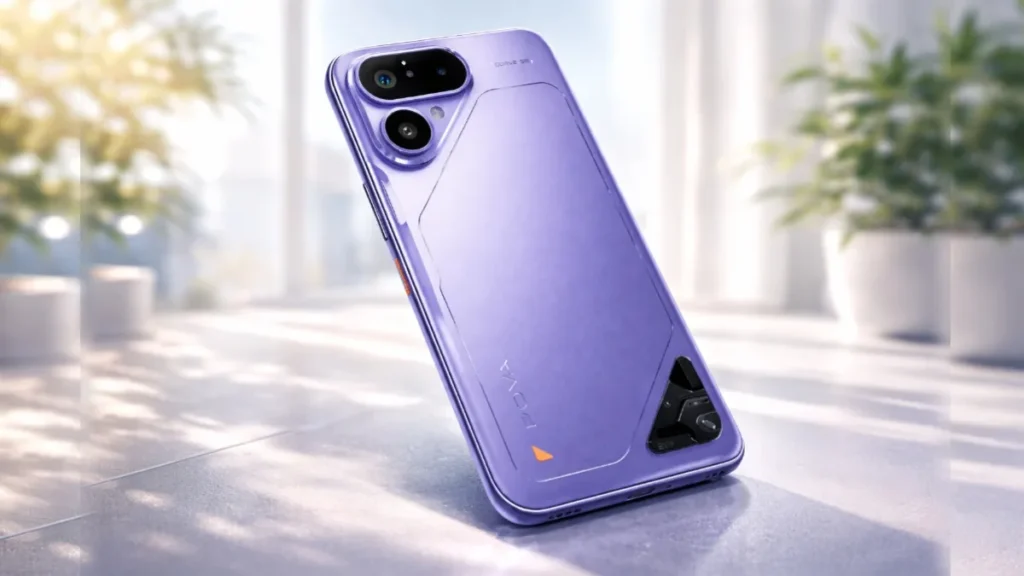 Tecno Pova Curve 2 5G with curved AMOLED display showing dual rear camera module design