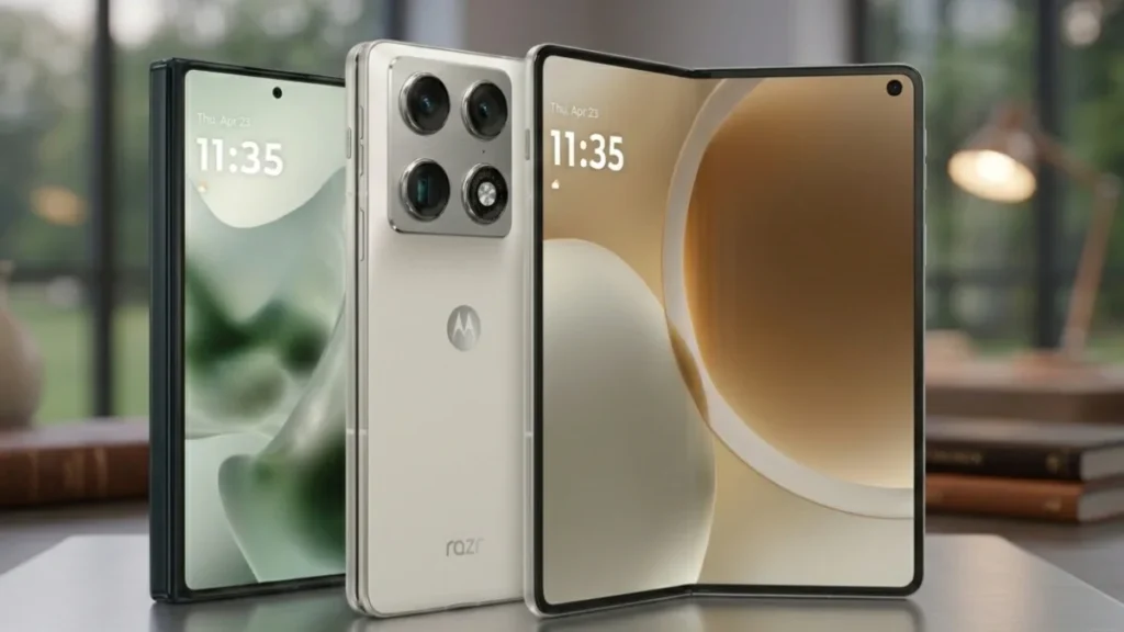 Motorola Razr Fold with 8.1-inch 2K LTPO display and triple 50MP camera unveiled at MWC 2026