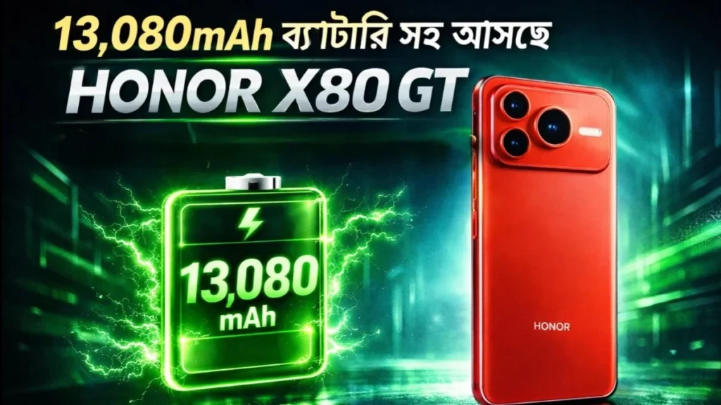 Honor X80 GT smartphone rumoured with massive 13080mAh battery capacity