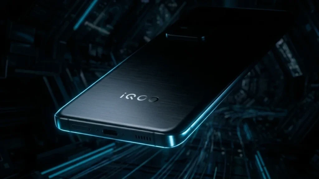 iQOO Z11 smartphone teaser showing large battery and gaming display