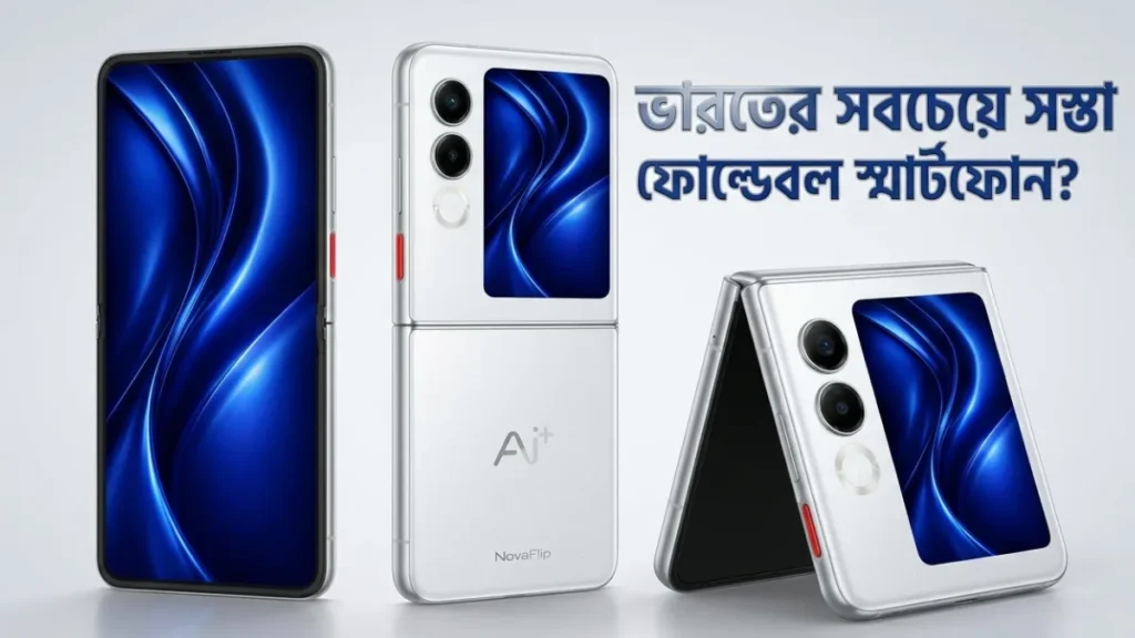 AI+ Nova Flip 5G Flip Smartphone with Dimensity 7300X processor and 120Hz display launched in India