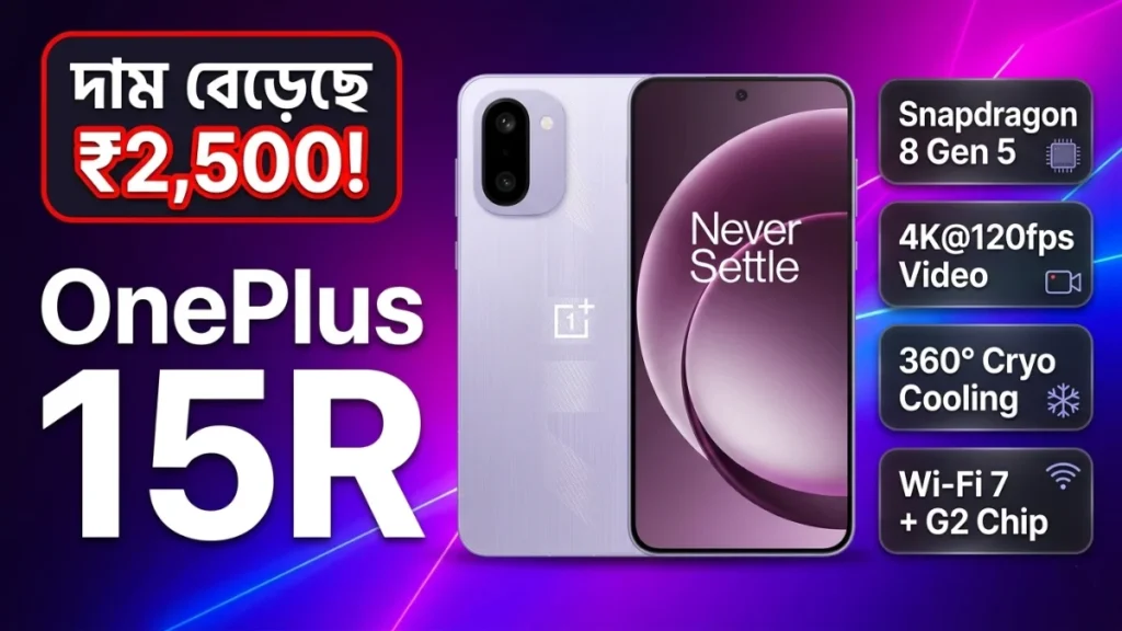 OnePlus 15R এখনো কি কেনা উচিত — দাম বেড়ে ₹50,499 চার মাস পর সৎ বিশ্লেষণ ভারত 2026