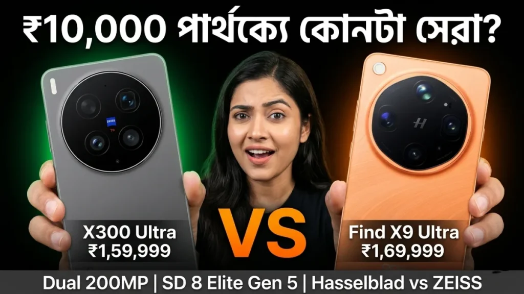 OPPO Find X9 Ultra vs Vivo X300 Ultra তুলনা - ₹10000 পার্থক্যে কোনটা সেরা Ultra Flagship