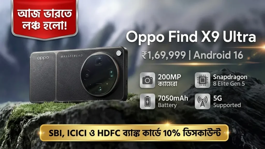 OPPO Find X9 Ultra ফ্ল্যাগশিপ স্মার্টফোন ভারতে লঞ্চ — Tundra Umber রঙ