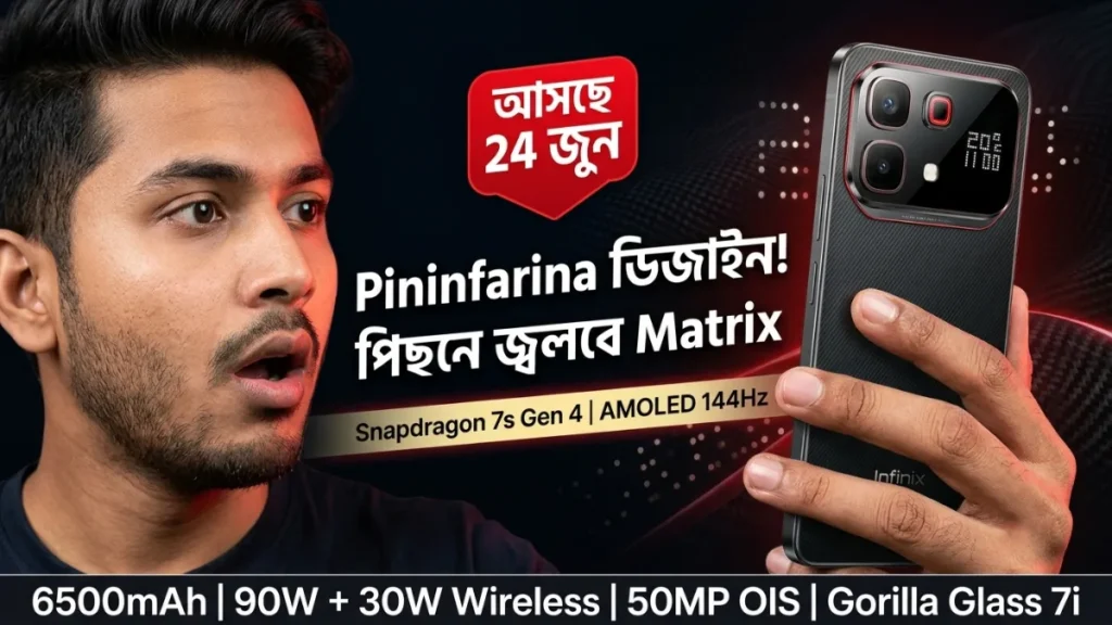 Infinix Note 60 Pro 5G launch India 24 June Pininfarina Edition Active Matrix Display Snapdragon 7s Gen 4 1.5K AMOLED 144Hz 6500mAh 90W 30W wireless 50MP OIS carbon fibre design