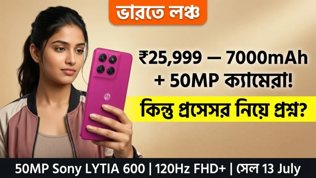 Moto G77 Power launch India price 25999 7000mAh battery vegan leather Dimensity 6400 50MP Sony LYTIA 600 camera 120Hz FHD Gorilla Glass 7i MIL-STD-810H